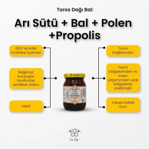 Toros Dağı Ari Sütü, Bal, Polen, Propolis Karışımı 225 gr