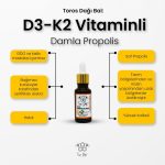 Toros Dağı D3 + K2 Vitamin + Propolis Damla 20 ml