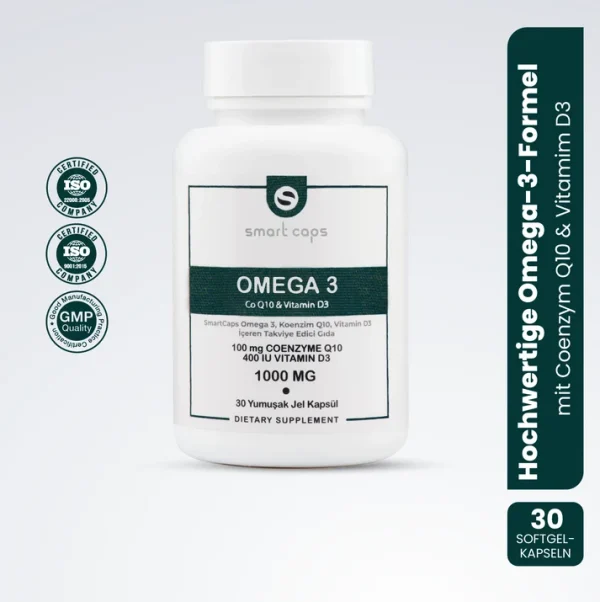 Smart Caps Omega 3 Koenzim Q10 ve D3 Vitamini